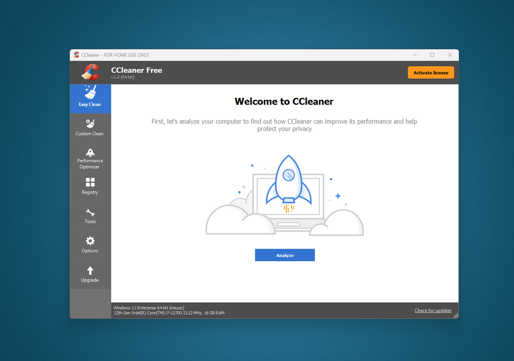 CCleaner - Design Template Full Source Code - PC Software Design